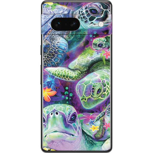 Rainbow Sea Turtles by Sheena Pike Pixel Skins
